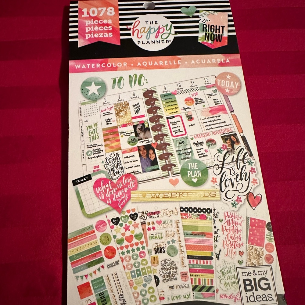 The Happy Planner Watercolor sticker book.
